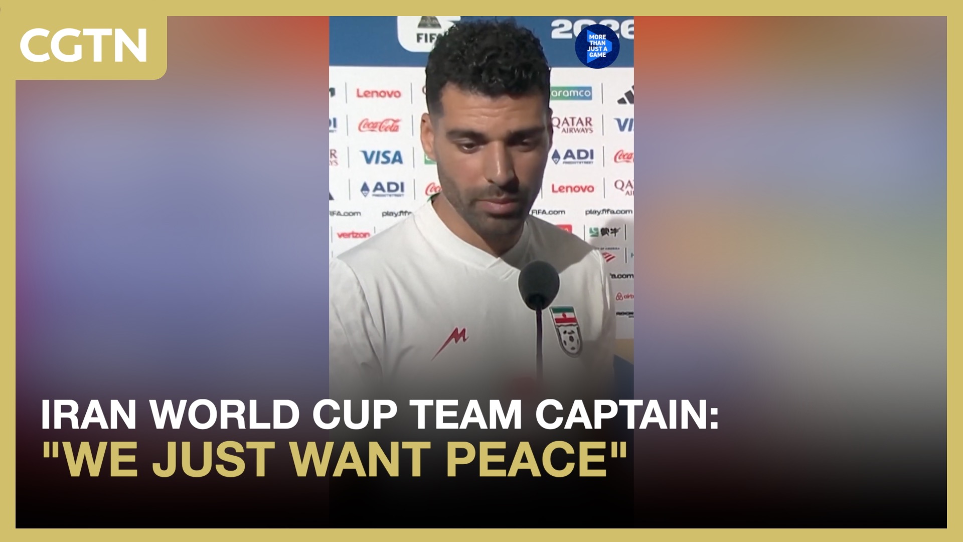 Iran World Cup team captain: 'We just want peace'