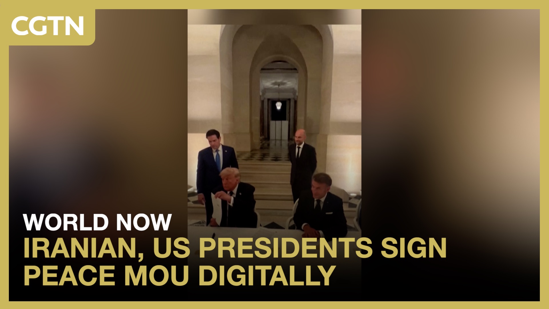  Iranian, US presidents sign peace MoU digitally