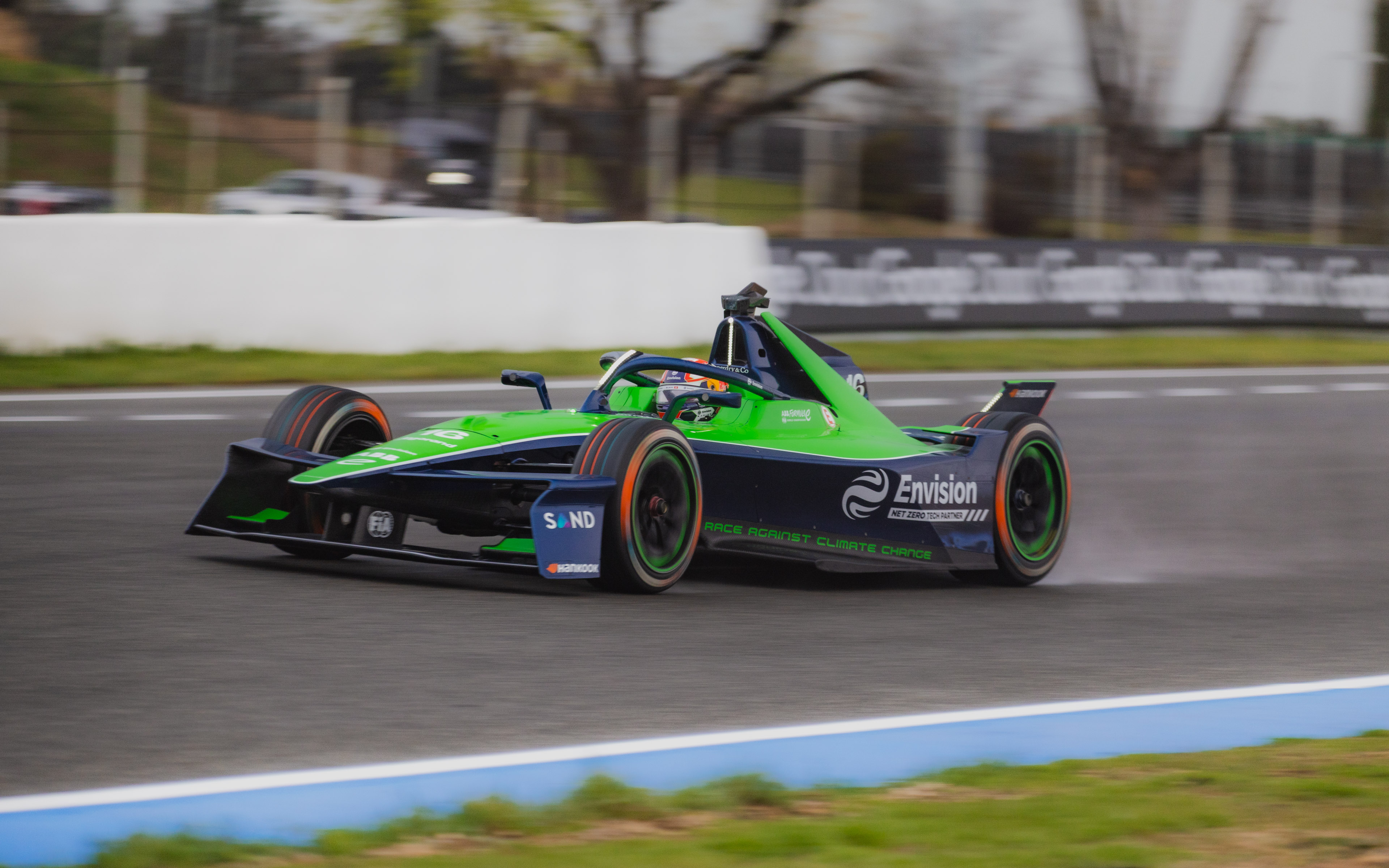Buemi on the track for China-backed Envision Racing. Picture: Supplied. 