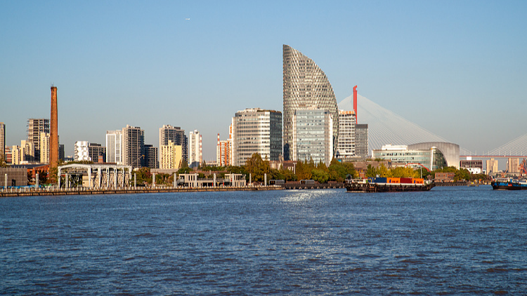 Live: Explore tranquil view of Yangpu Riverfront in Shanghai