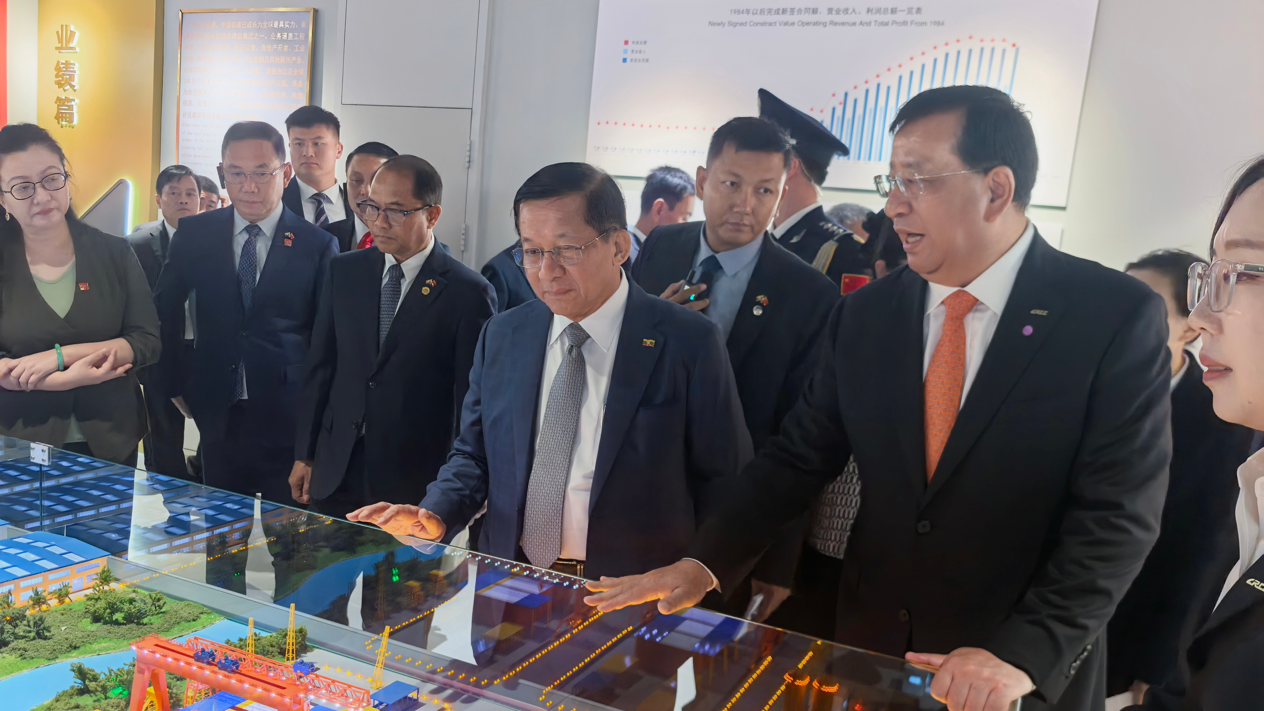 Myanmar's President Min Aung Hlaing visits CRCC