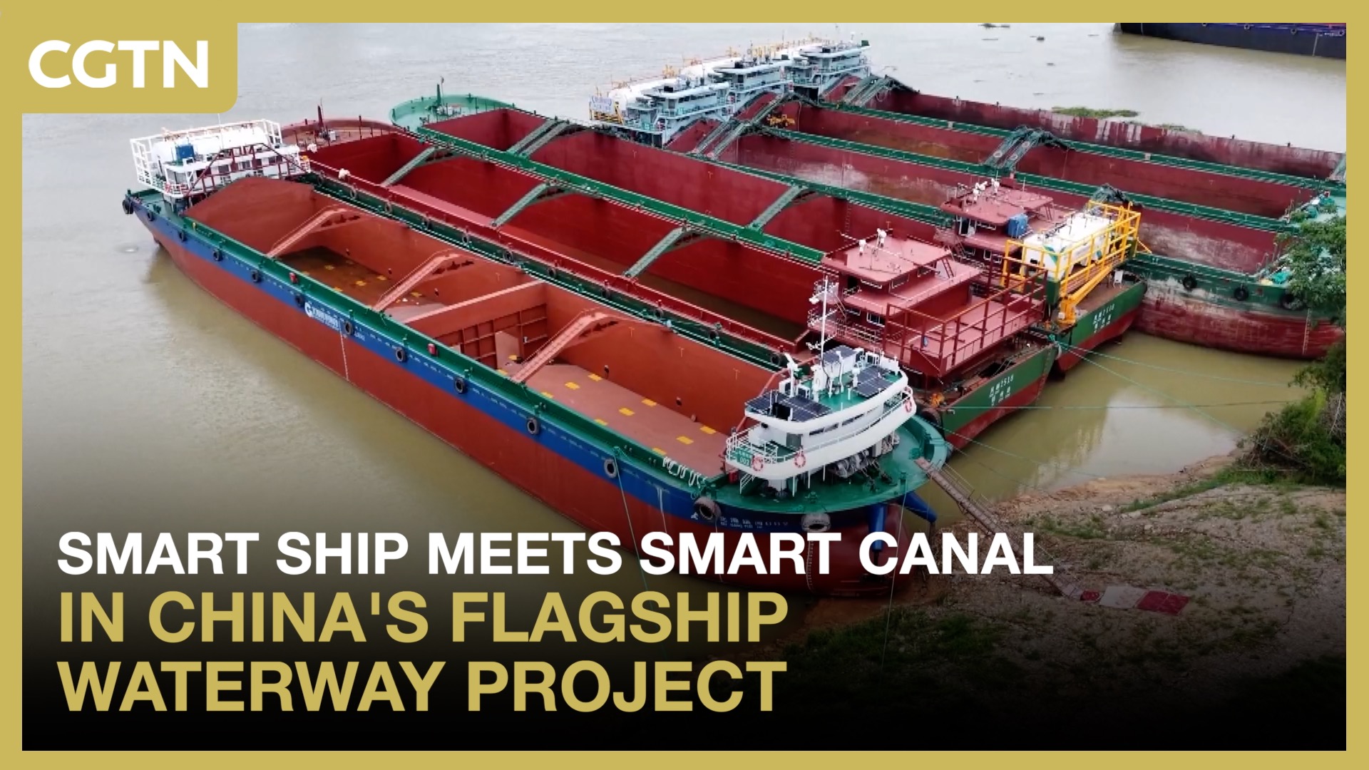 Smart ship meets smart canal in China's flagship waterway project