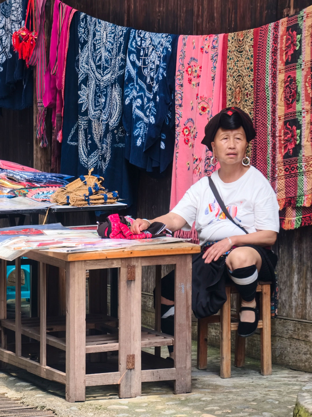 Handmade textiles bring color to village life. /CGTN