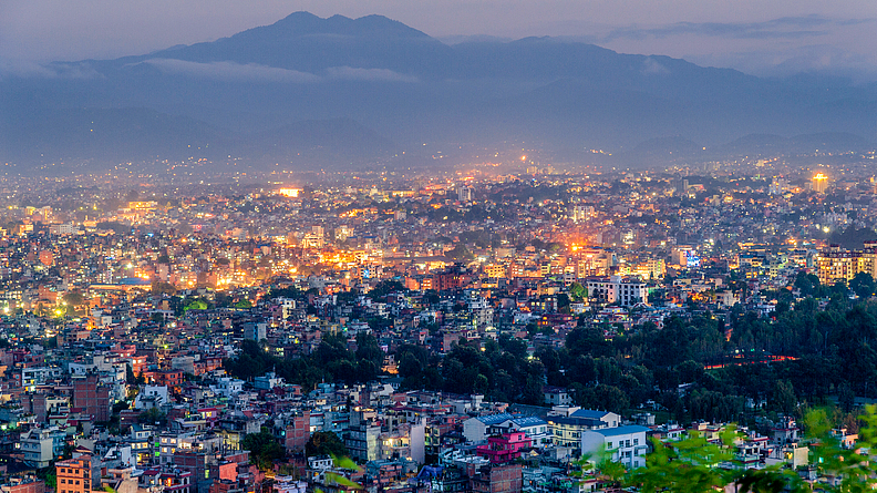  A bird’s-eye view of Kathmandu, the capital city of Nepal. /VCG
