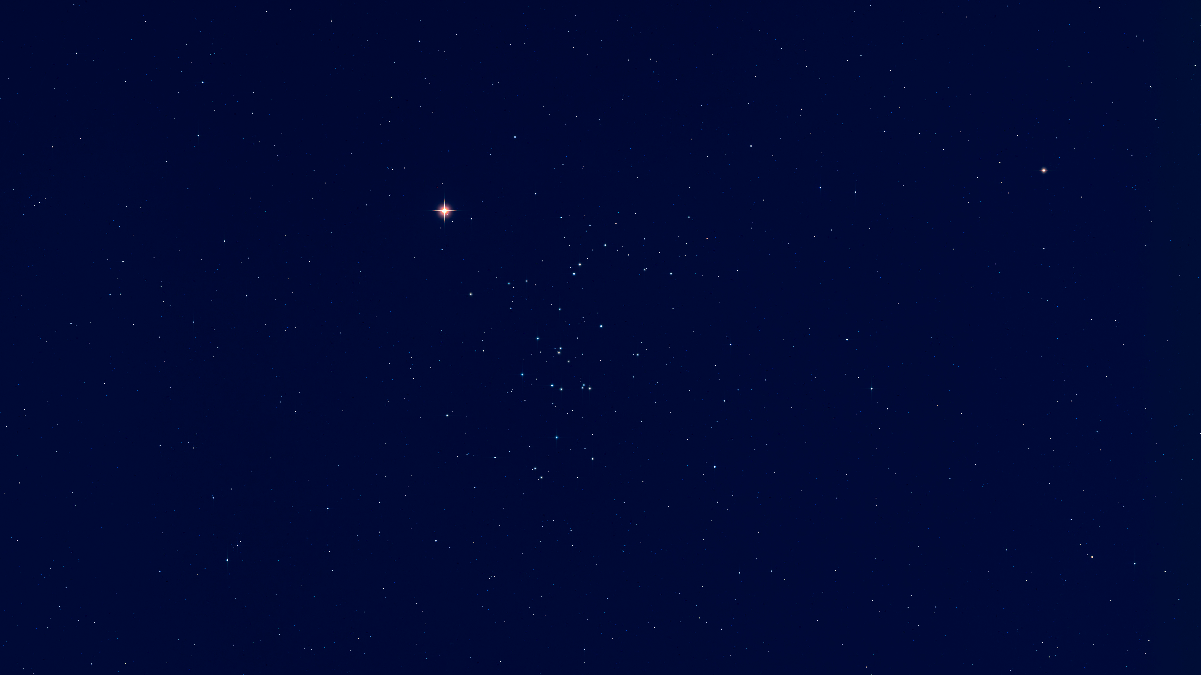Mars passes along the northern edge of the Beehive Cluster (M44) on May 5, 2025. /VCG