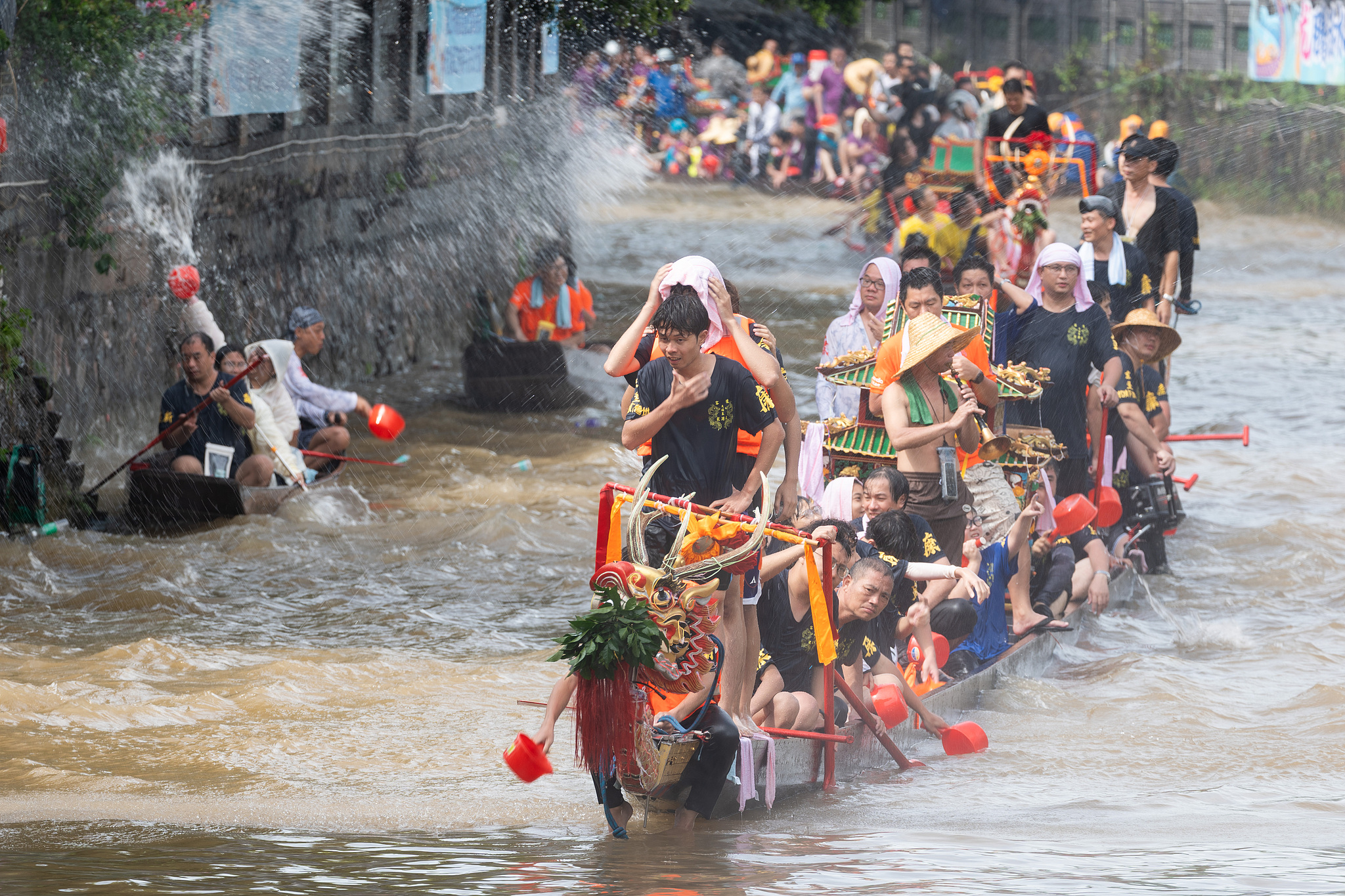 A dragon boat event in Foshan, south China's Guangdong Province, June 20, 2026. /VCG