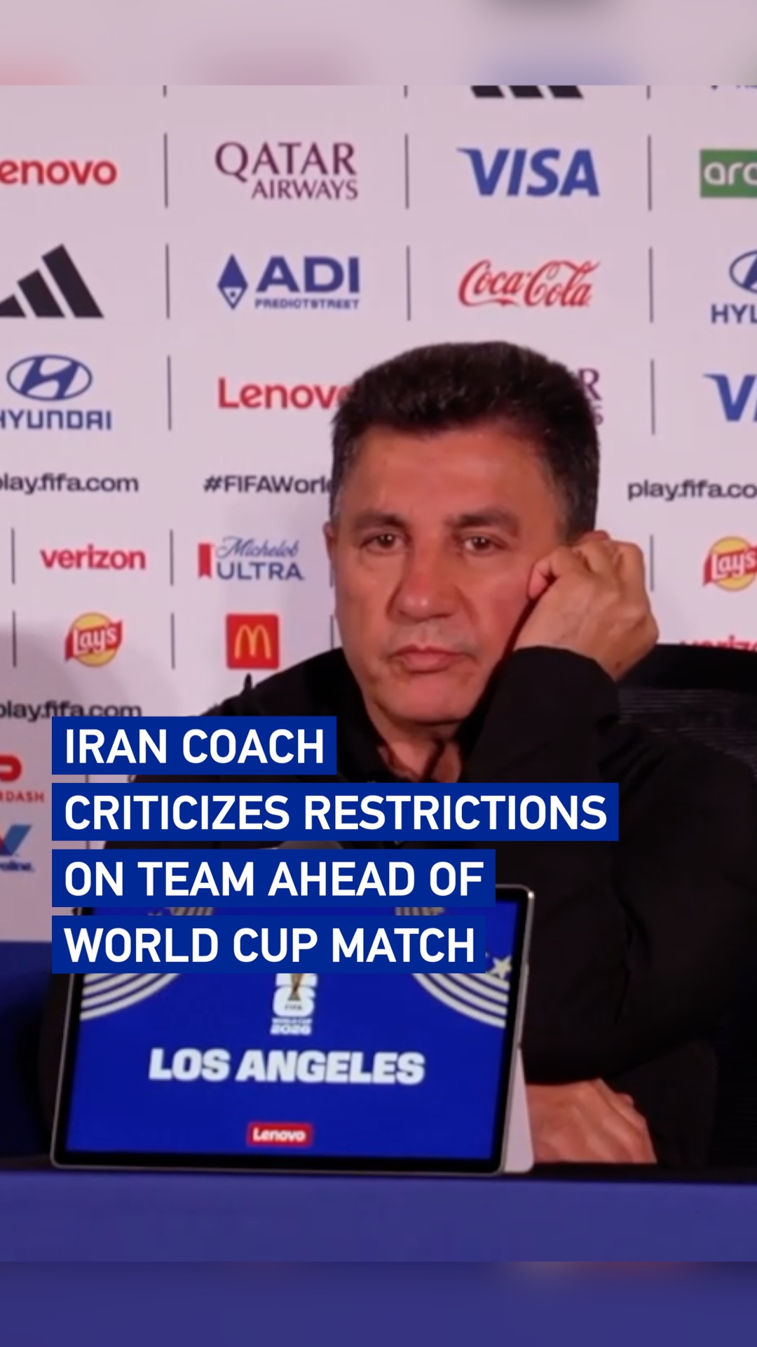 Iran coach criticizes restrictions on team ahead of World Cup match