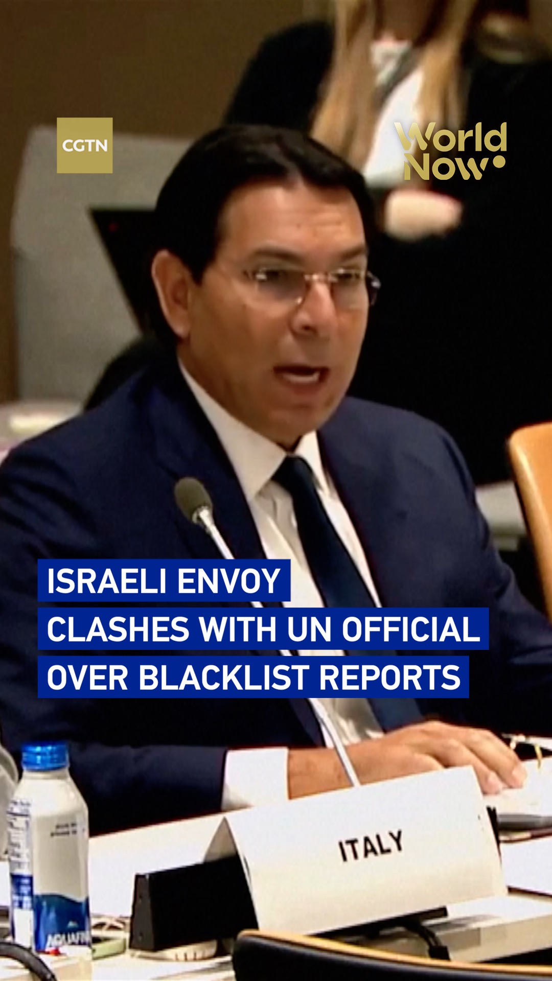 Israeli envoy clashes with UN official over blacklist reports