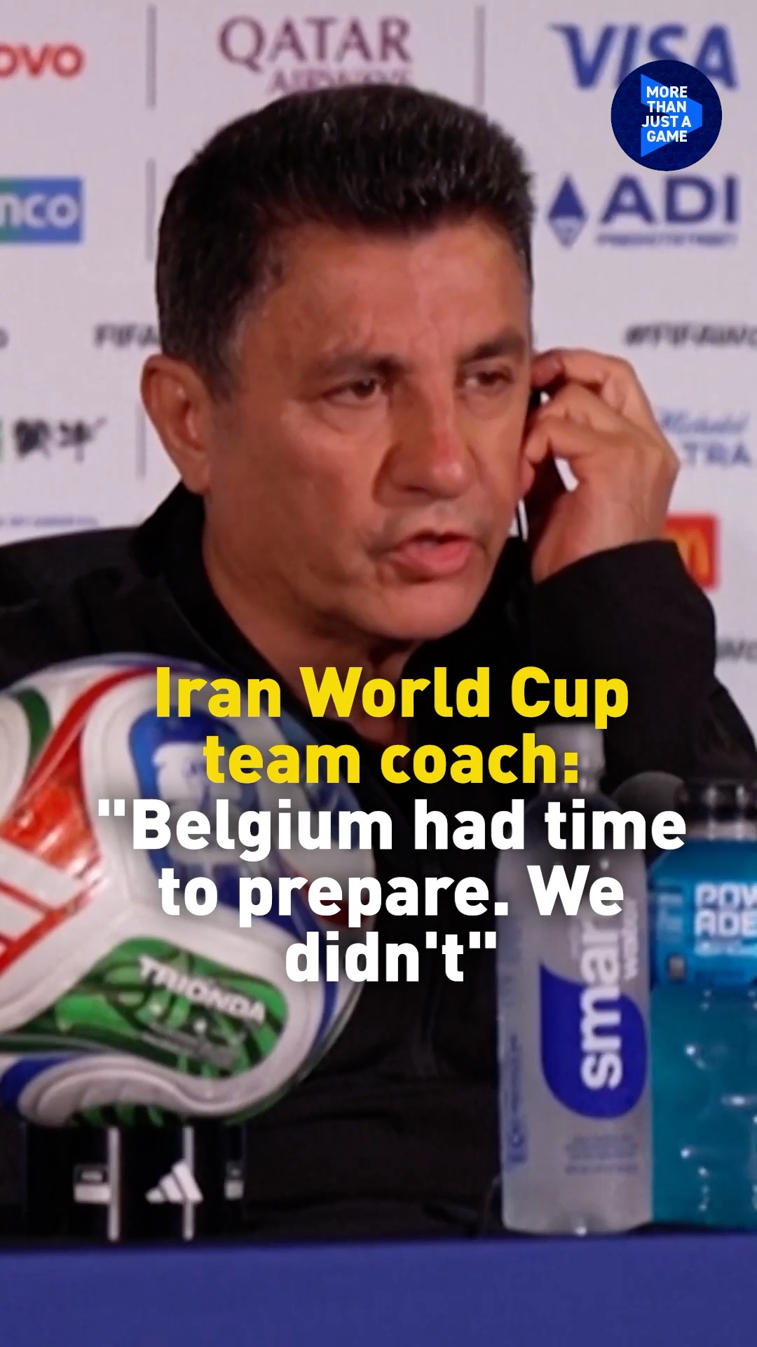 Iran World Cup team coach: 'Belgium had time to prepare. We didn't'