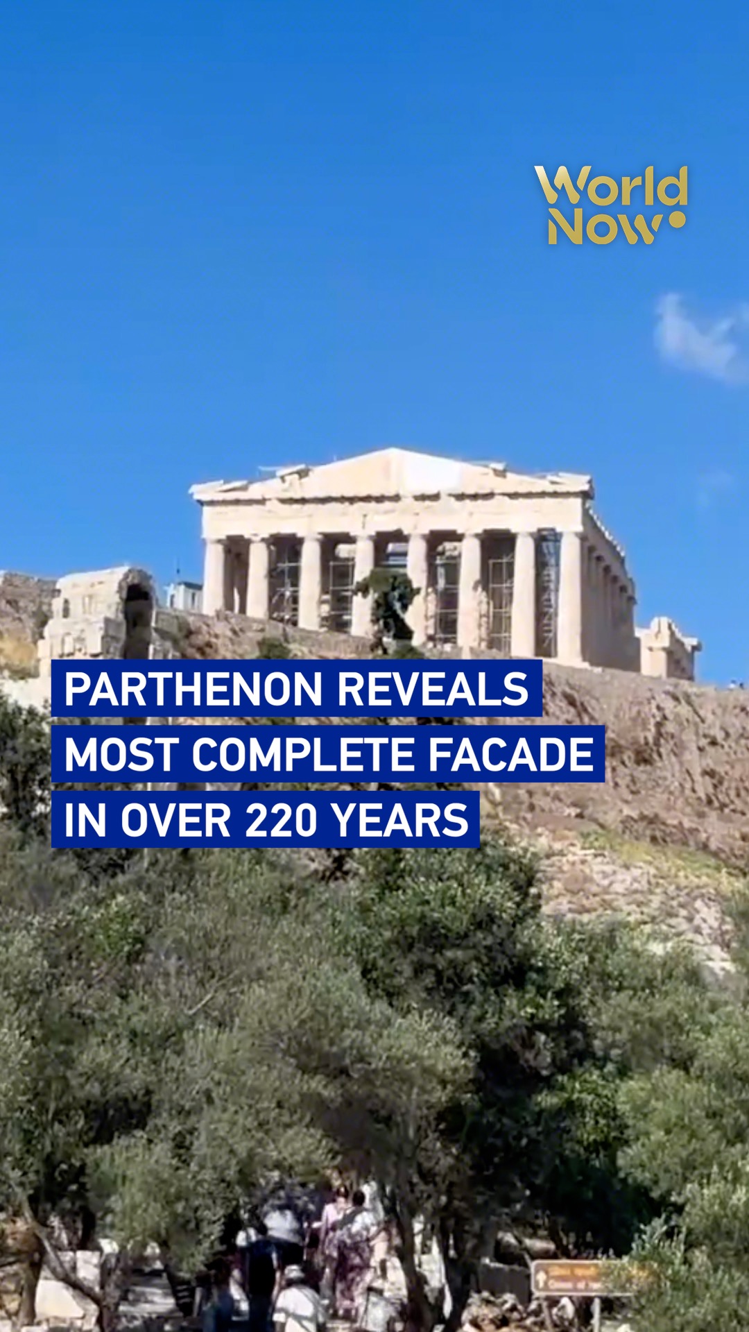Parthenon reveals most complete facade in over 220 years