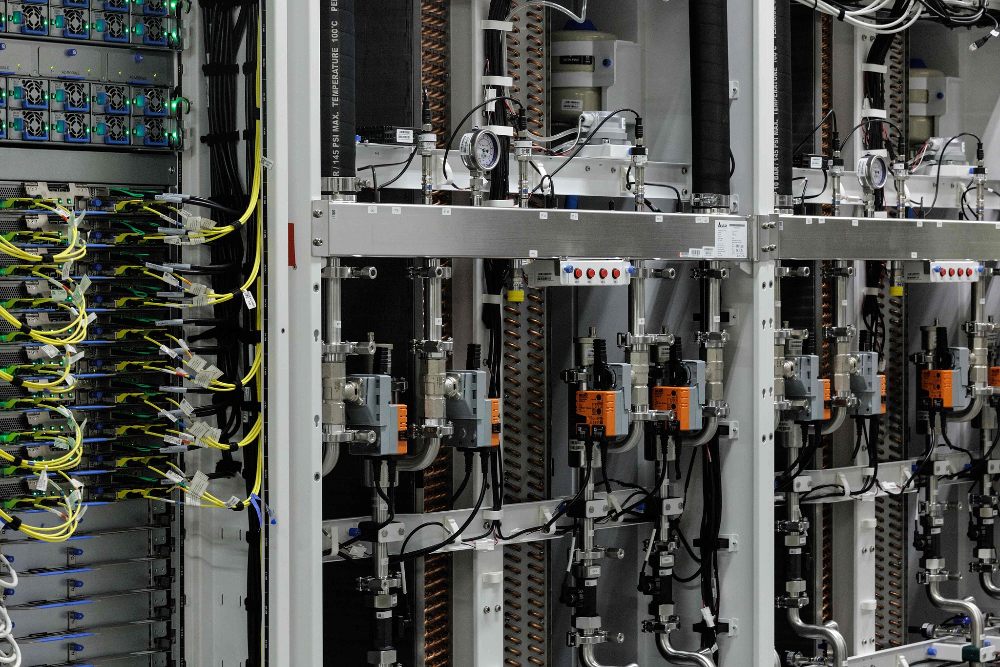 In this photo, racks of GPUs (graphics processing units) with a closed-loop liquid cooling system are seen inside an operational Microsoft data center in Karawang, West Java, Indonesia, February 4, 2026. /VCG