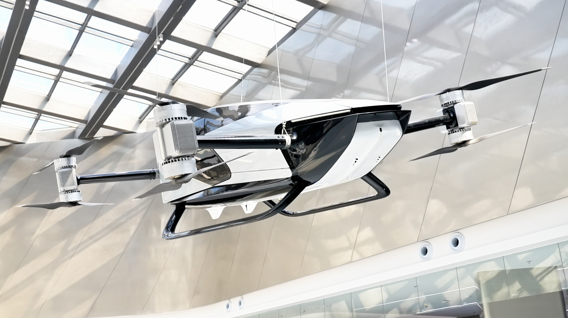 A flying car is showcased in Guangzhou, south China's Guangdong Province, on June 22, 2026. /CGTN