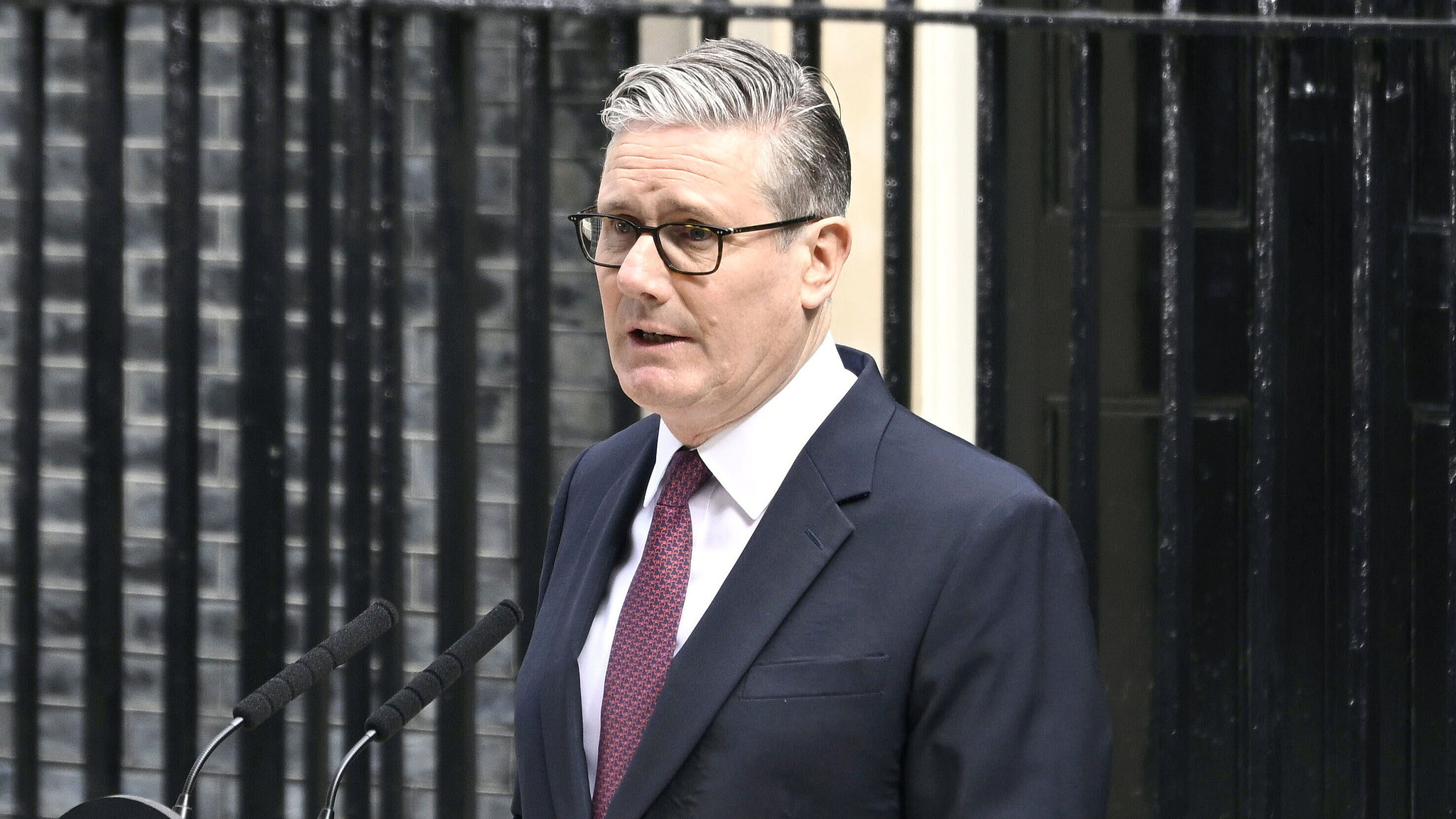 British Prime Minister Keir Starmer announces his resignations in front of his office in London, June 22, 2026. /CFP