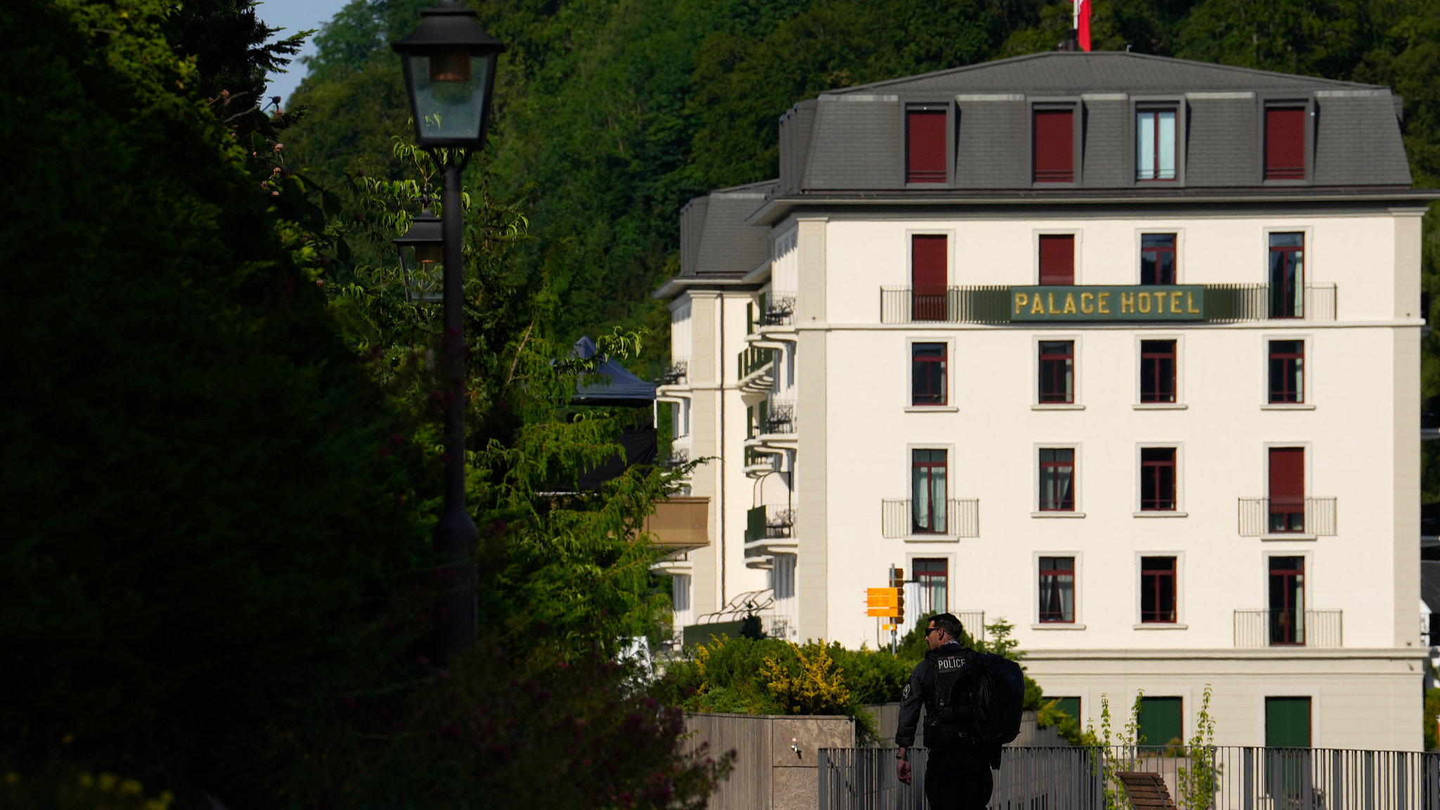 A view of the Palace Hotel where US-Iran negotiations will take place at the Burgenstock Resort in Obbuergen, near Lucerne, in Switzerland, June 21, 2026. /VCG