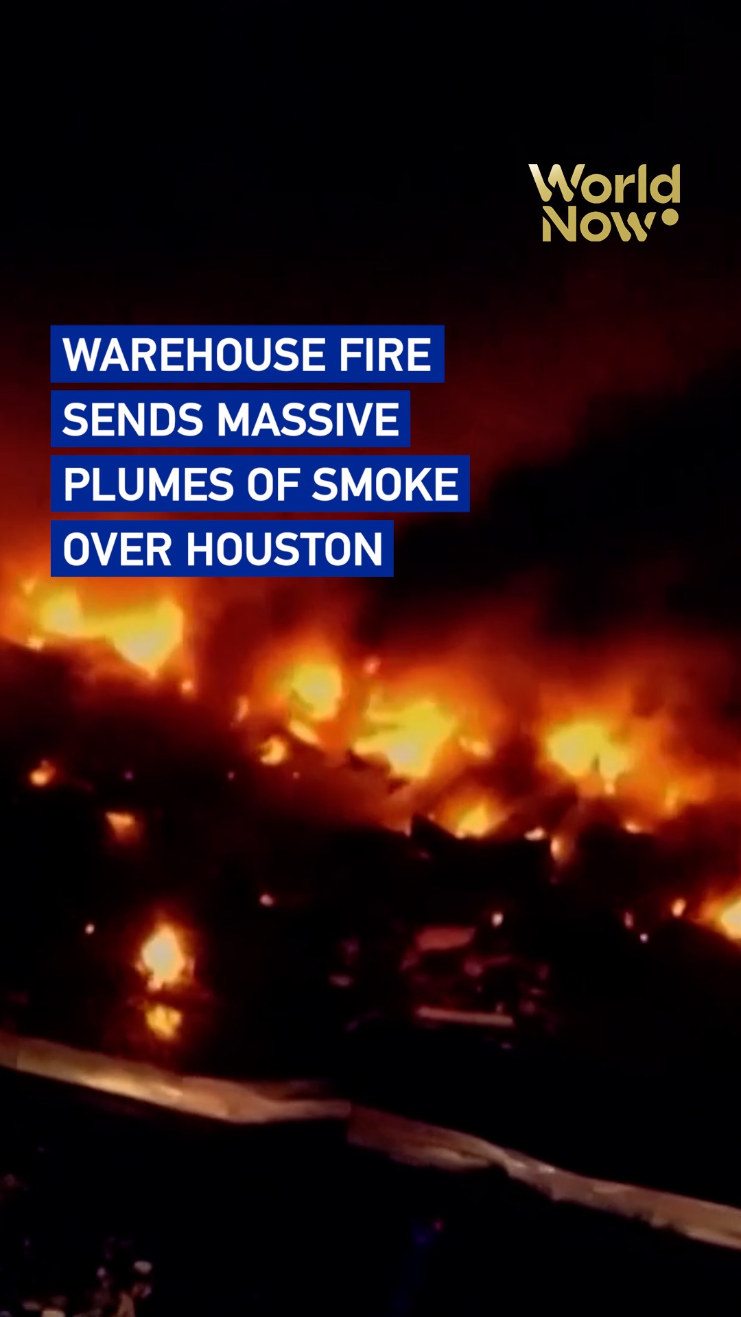 Warehouse fire sends massive plumes of smoke over Houston