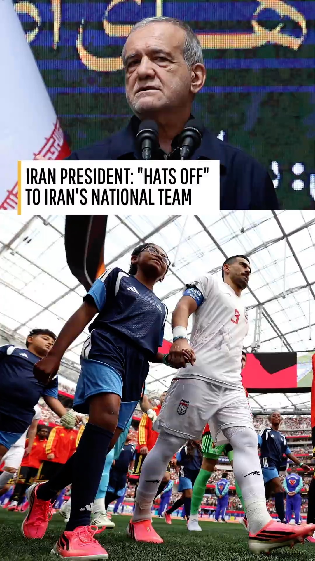 Iran's president praises national team after Belgium draw