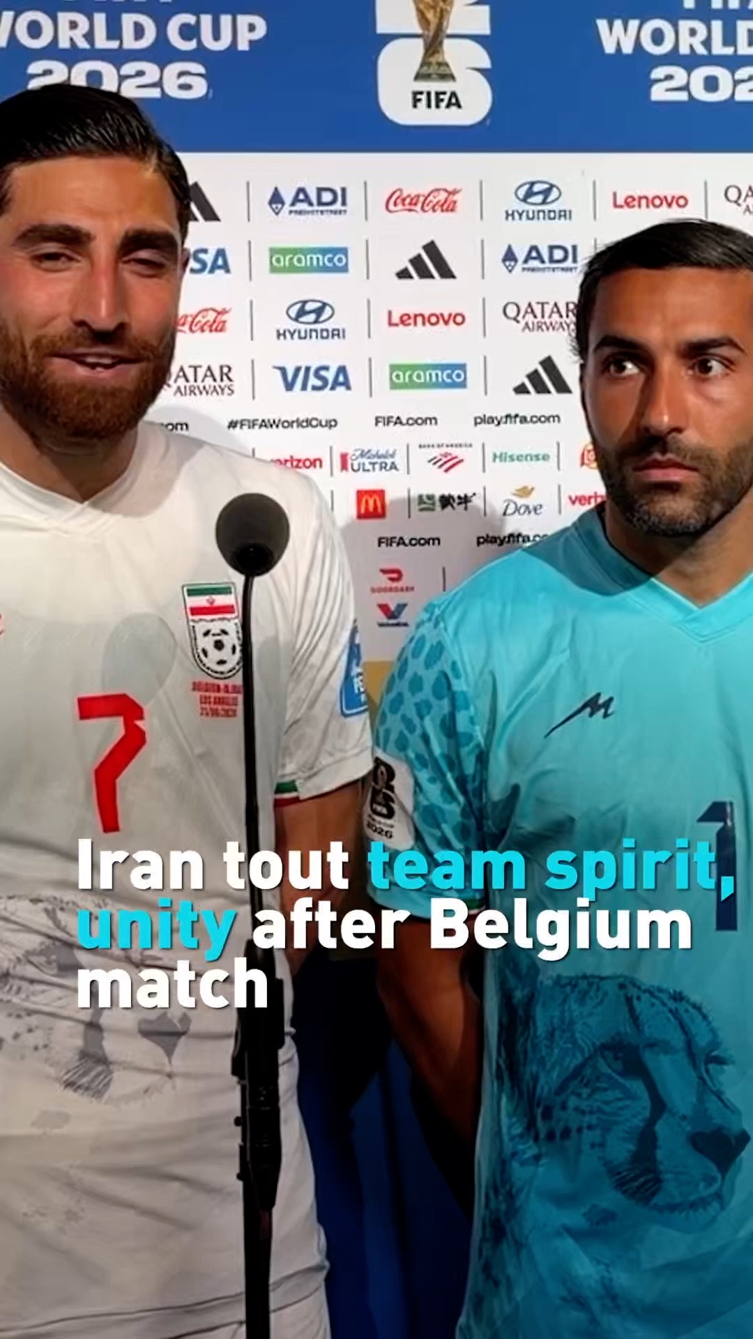 Iranian team tout spirit and unity after draw with Belgium