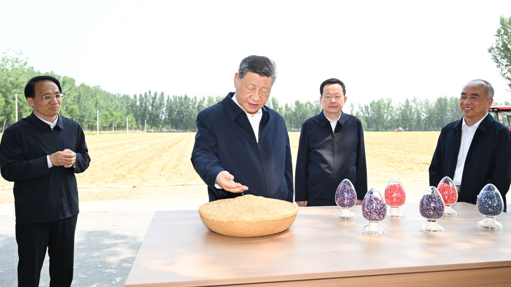 Chinese President Xi Jinping, also general secretary of the Communist Party of China (CPC) Central Committee and chairman of the Central Military Commission, makes an inspection trip to Dezhou, Shandong Province, China, on June 24, 2026. /Xinhua