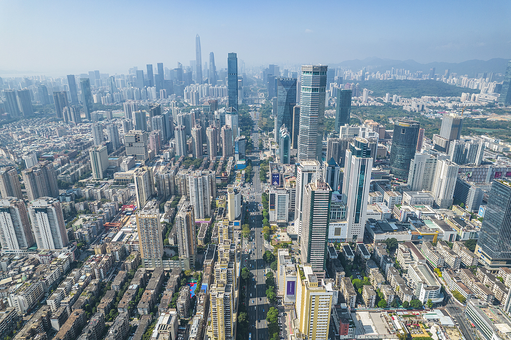 A bird's-eye view of Shenzhen, south China's Guangdong Province. Once a small fishing village, the city has become a modern metropolis following China's reform and opening up, February 2, 2023. /CFP
