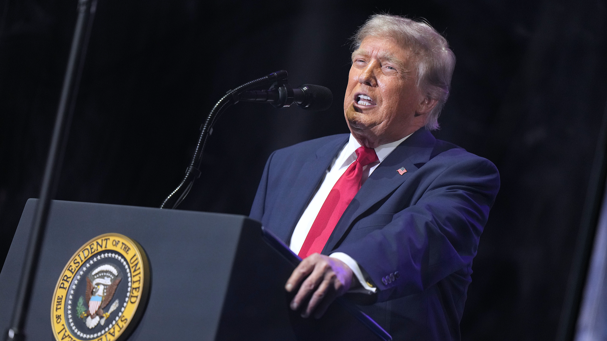 US President Donald Trump speaks at an event in Washington, DC, US, June 24, 2026. /VCG