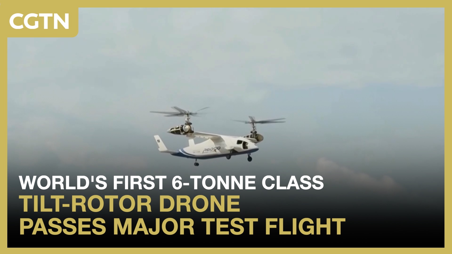 World's first 6-tonne class tilt-rotor drone passes major test flight