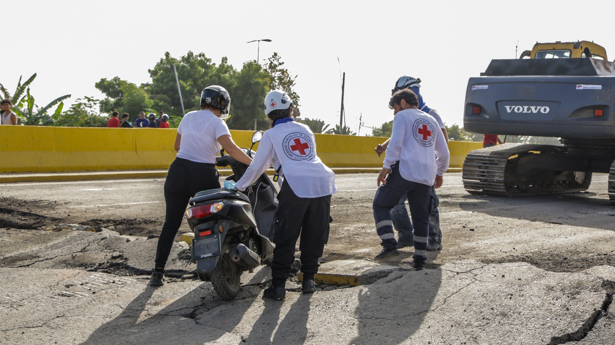 Road damage in La Guaira, Venezuela, June 25, 2026. /Venezuelan Red Cross
