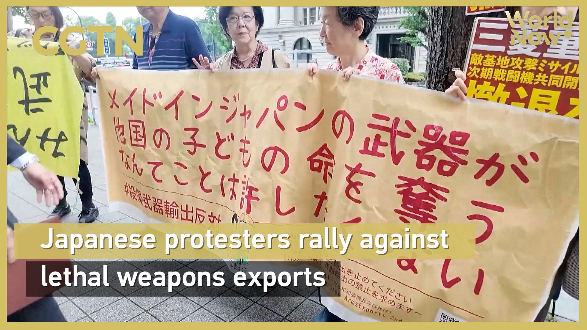 Japanese protesters rally against lethal weapons exports