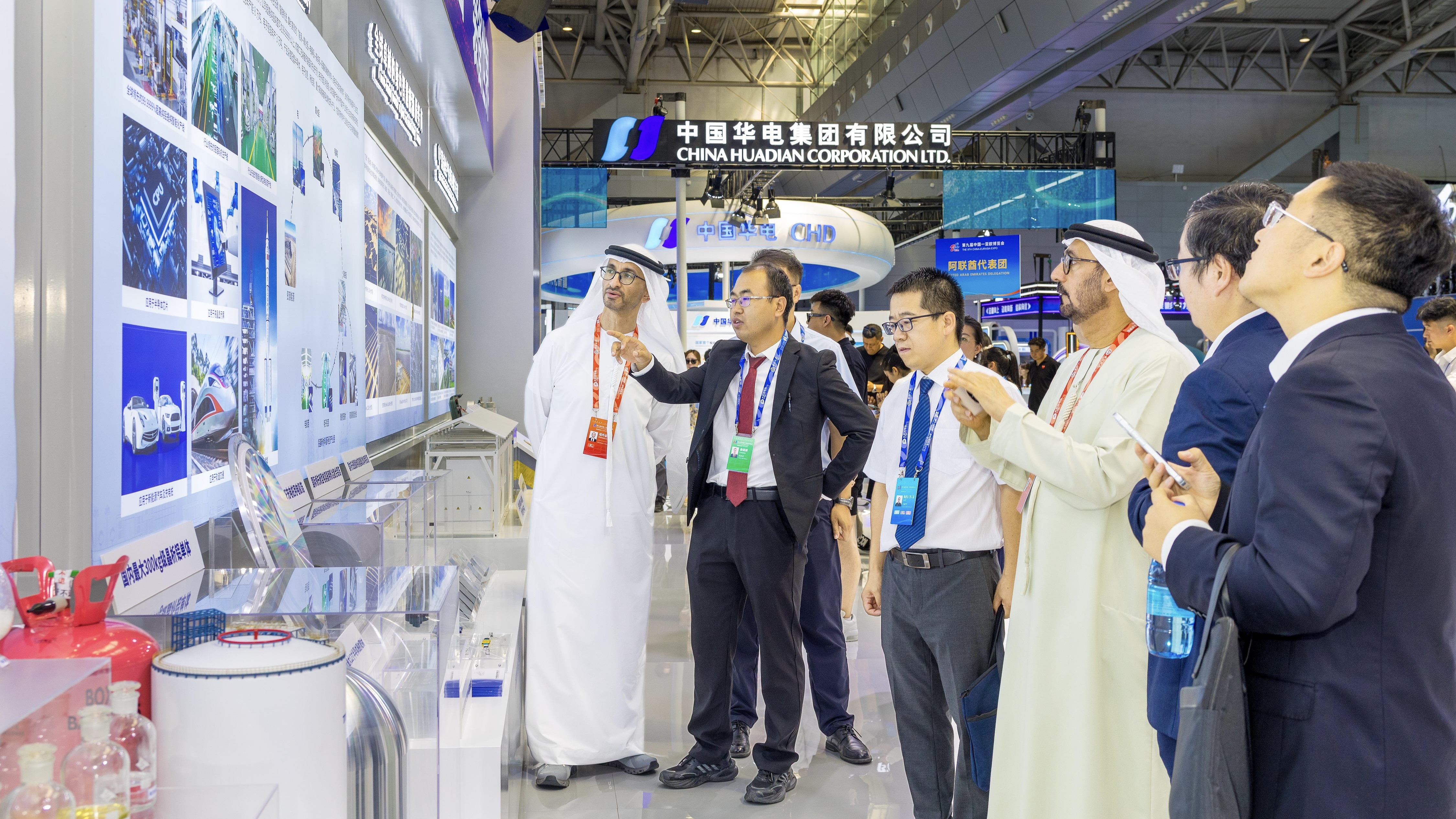 Overseas buyers visit the TBEA booth during the 9th China-Eurasia Expo in Urumqi, northwest China's Xinjiang Uygur Autonomous Region, June 26, 2026. /VCG