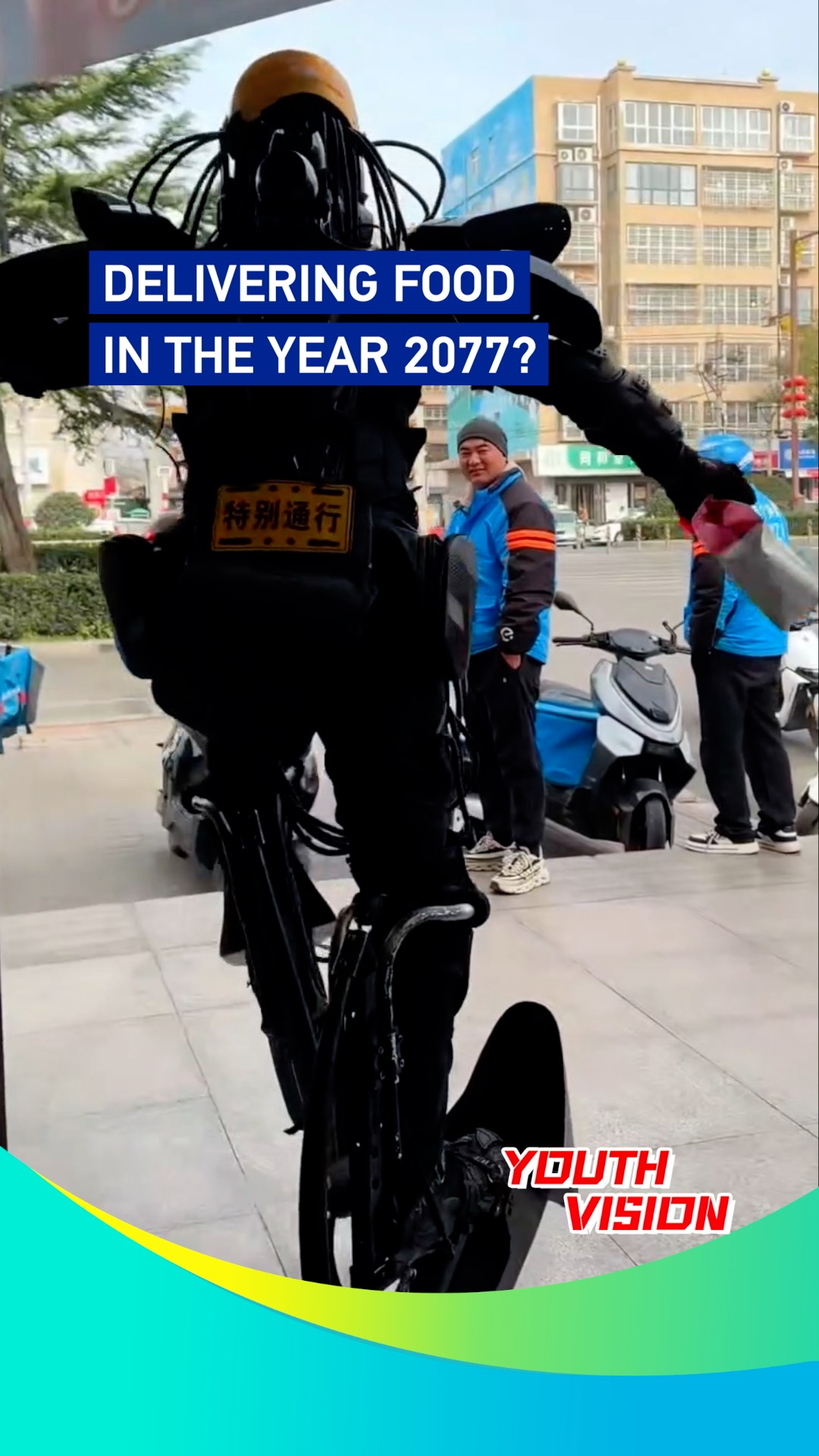 Delivering food in the year 2077?