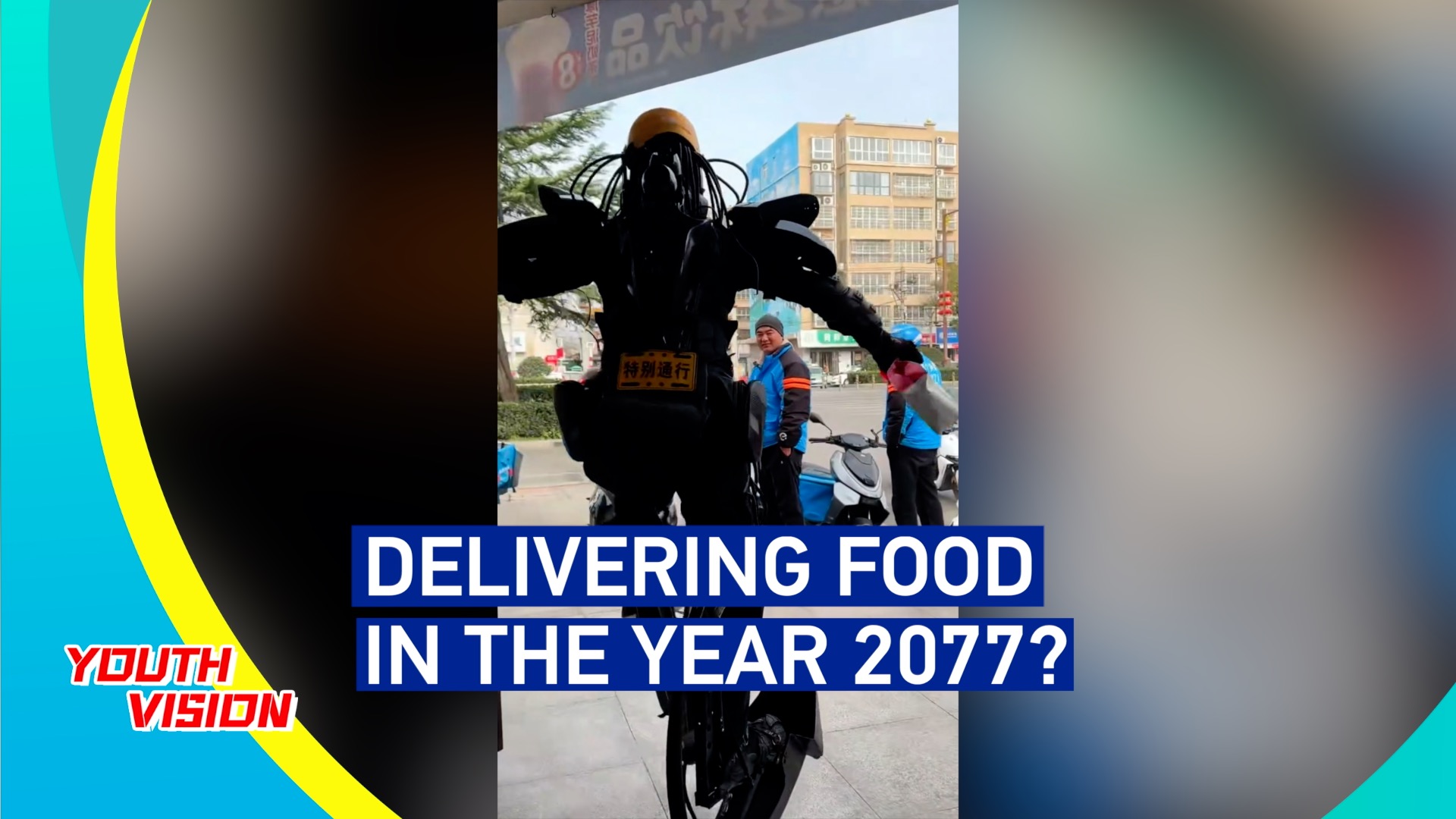 Delivering food in the year 2077?