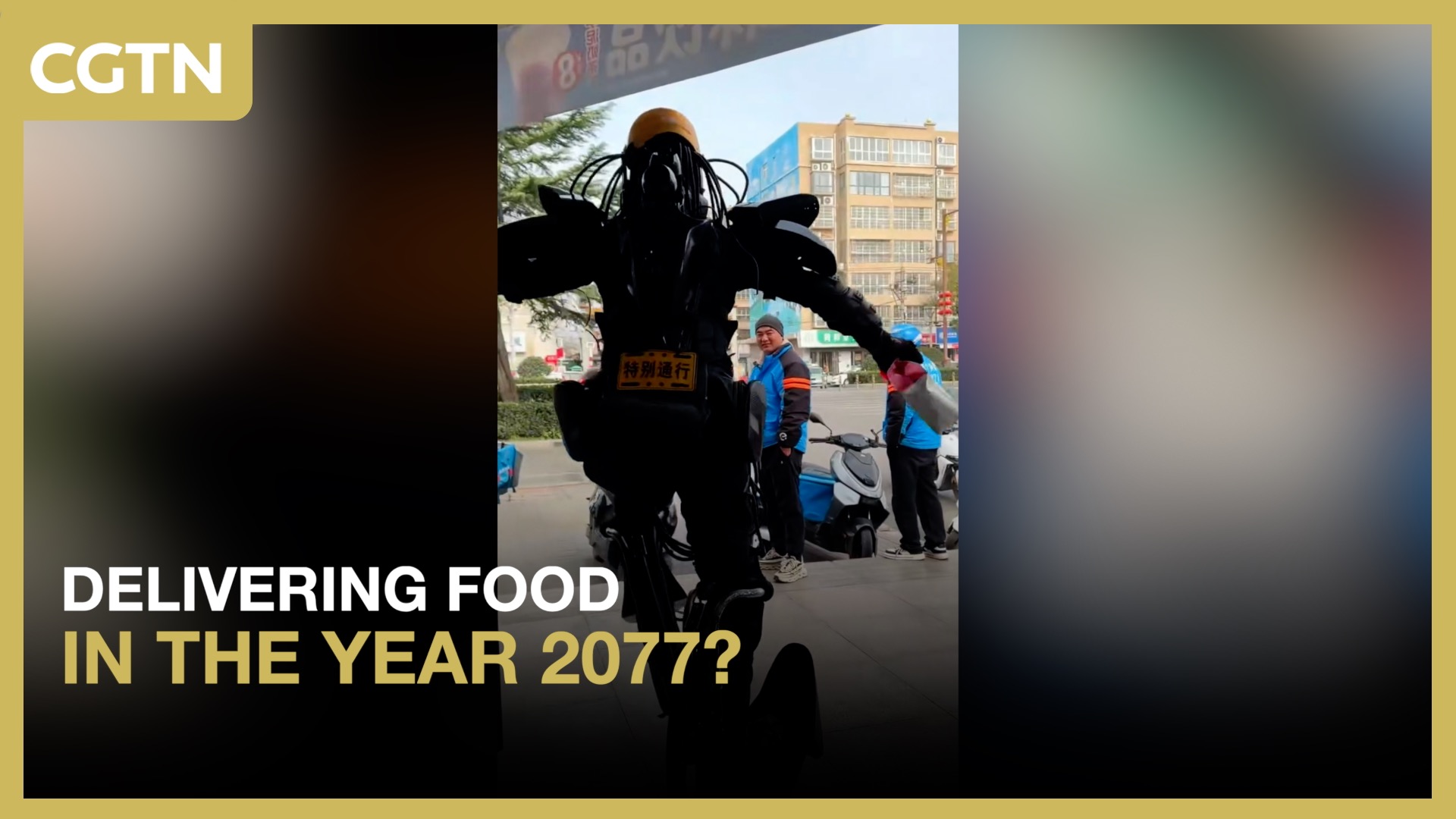 Delivering food in the year 2077? 