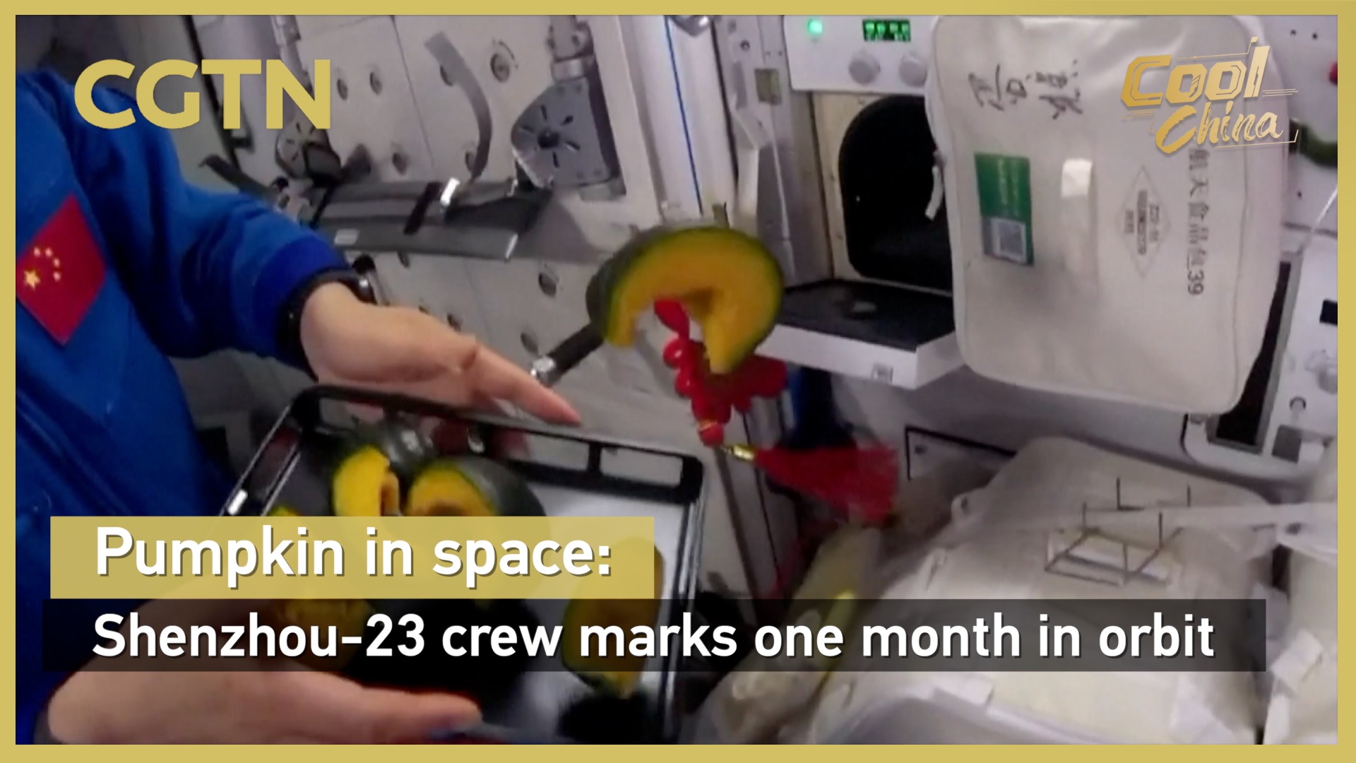 Pumpkin in space: Shenzhou-23 crew marks one month in orbit