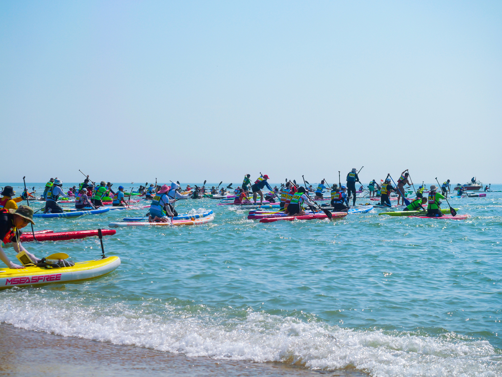 The opening event of the 2026 China Sports & Leisure Games kicks off at Wanpingkou Square in Rizhao, Shandong Province, June 27, 2026. /VCG 