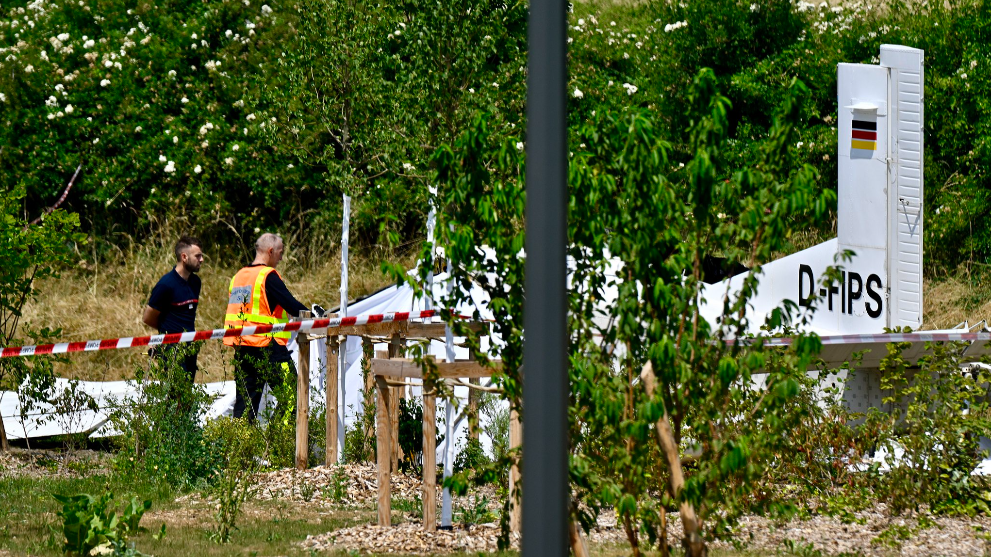 A small civilian aircraft crashed in Meurthe-et-Moselle department in northeastern France, June 28, 2026. /VCG