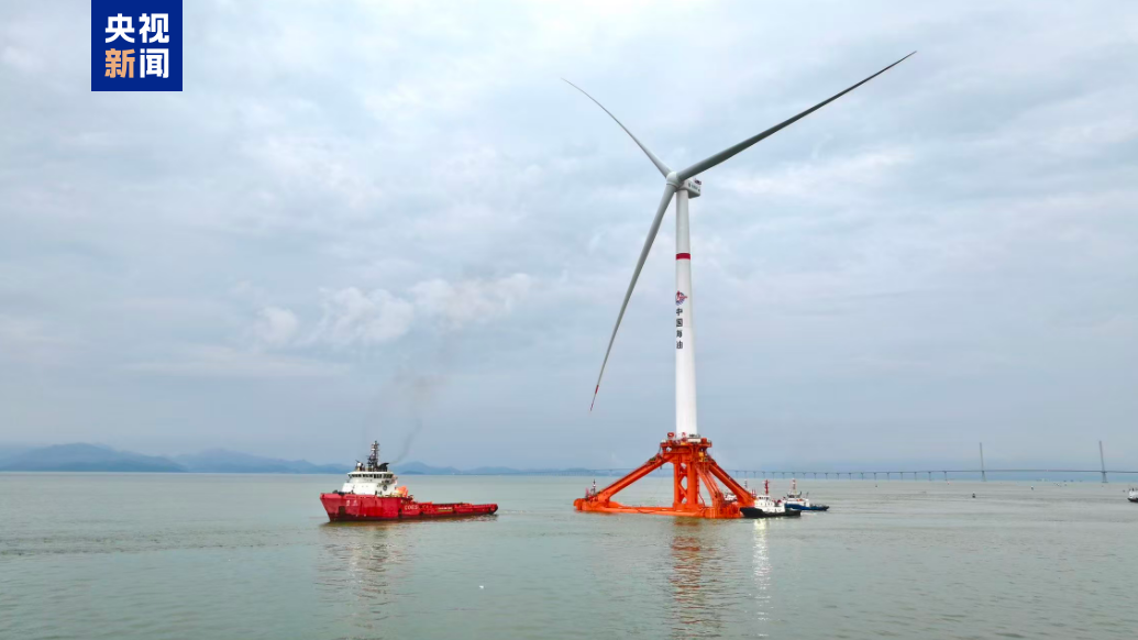The world's first TLP floating offshore wind platform with a single-unit capacity of 16 megawatts. /CMG