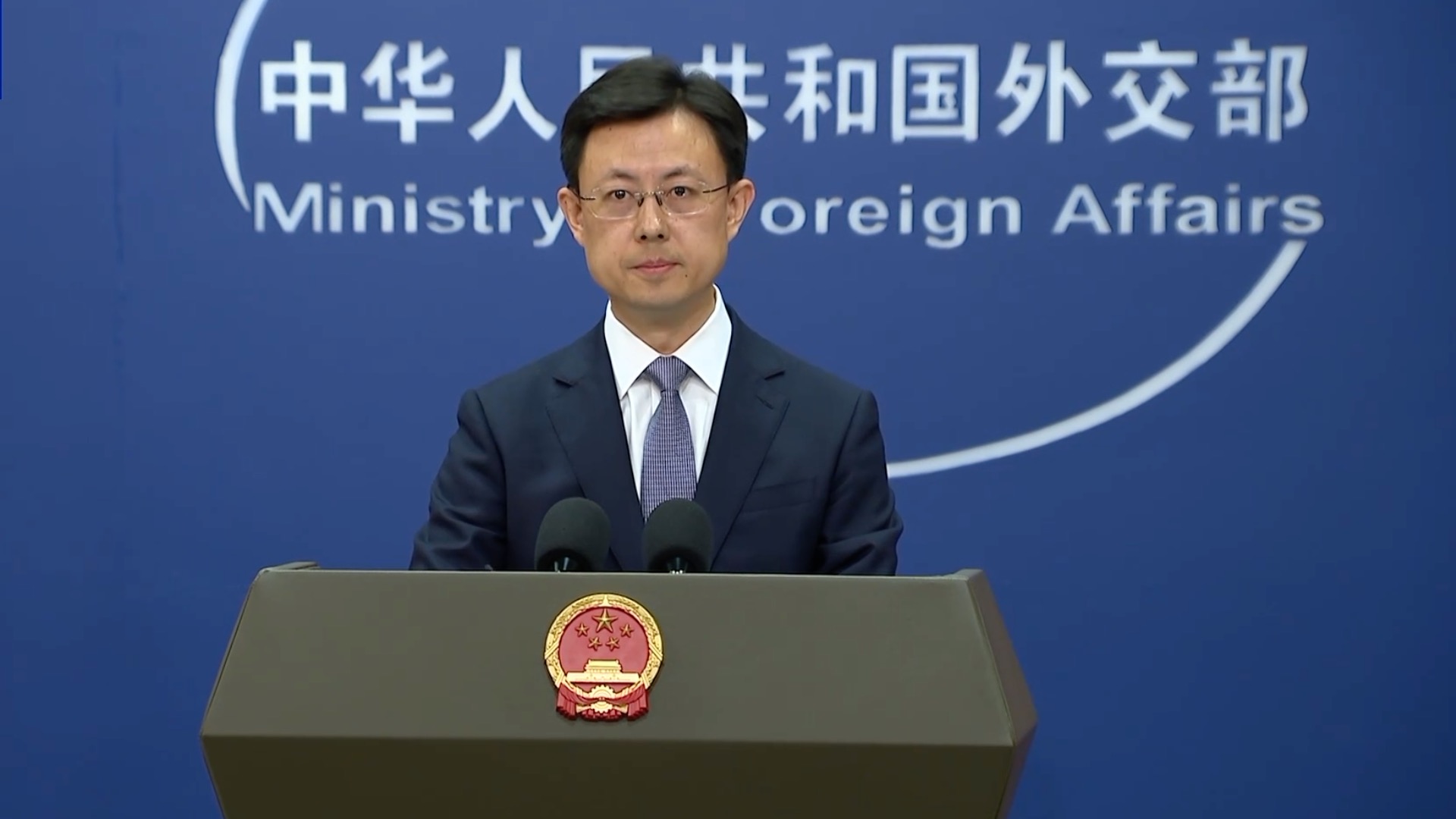 Chinese Foreign Ministry spokesperson Guo Jiakun speaks at a press conference in Beijing, China, June 26, 2026. /VCG