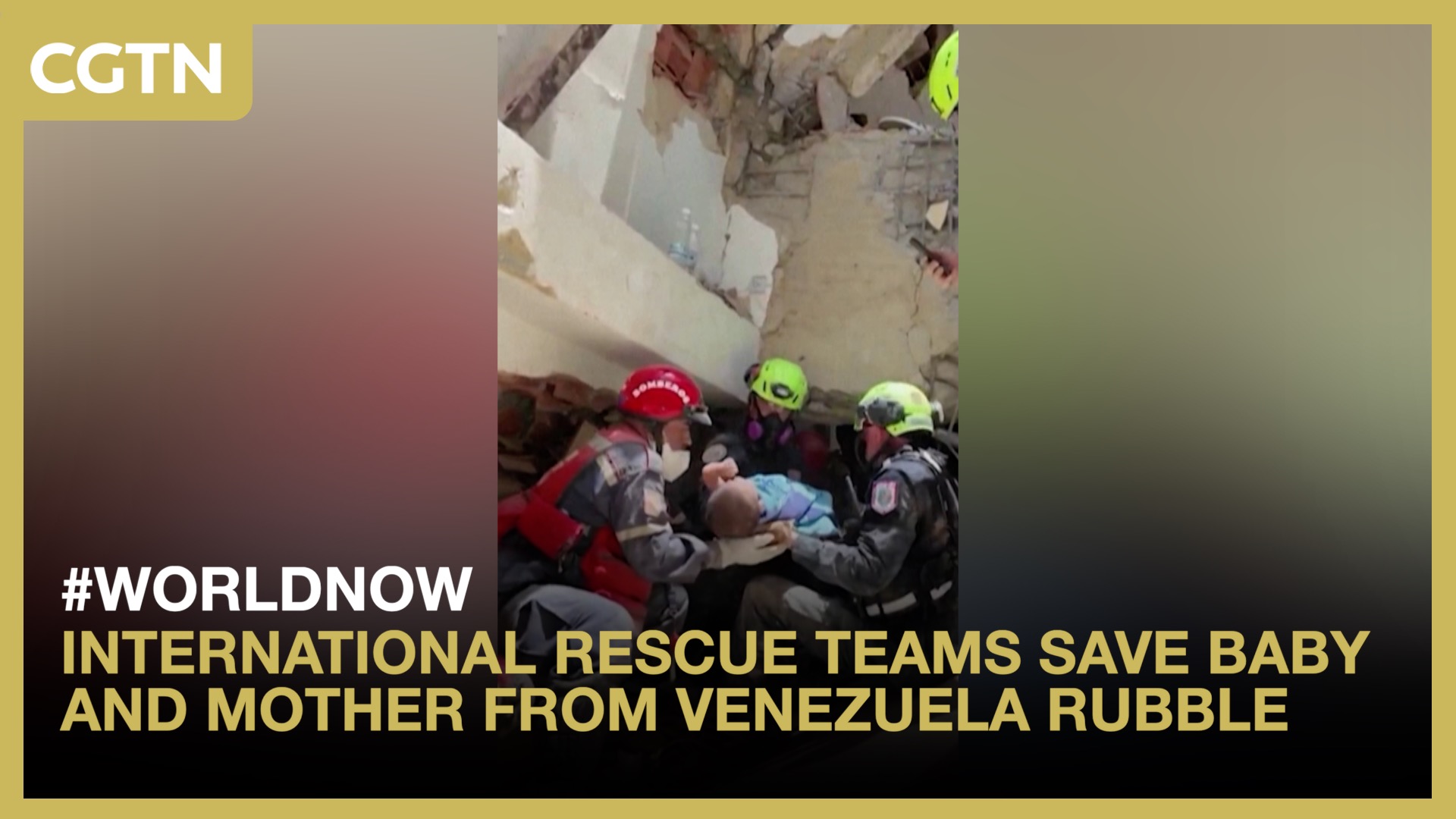 International rescue teams save baby and mother from Venezuela rubble