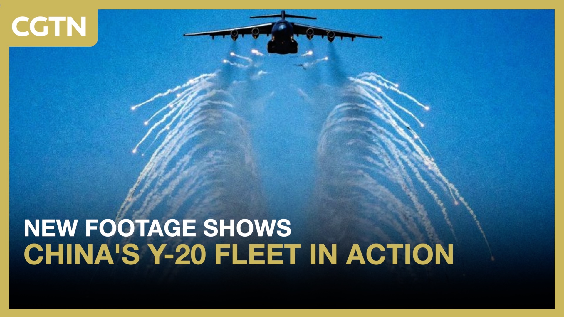 New footage shows China's Y-20 fleet in action