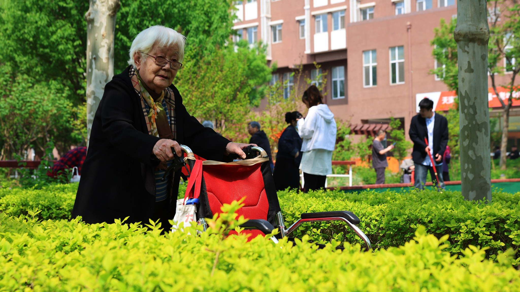 How does China care for its aging population?