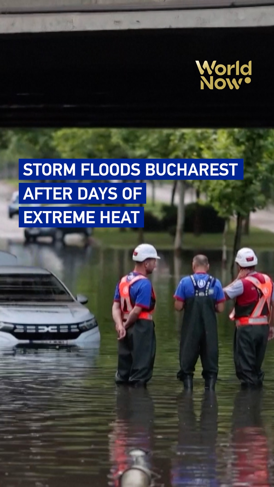 Storm floods Bucharest after days of extreme heat