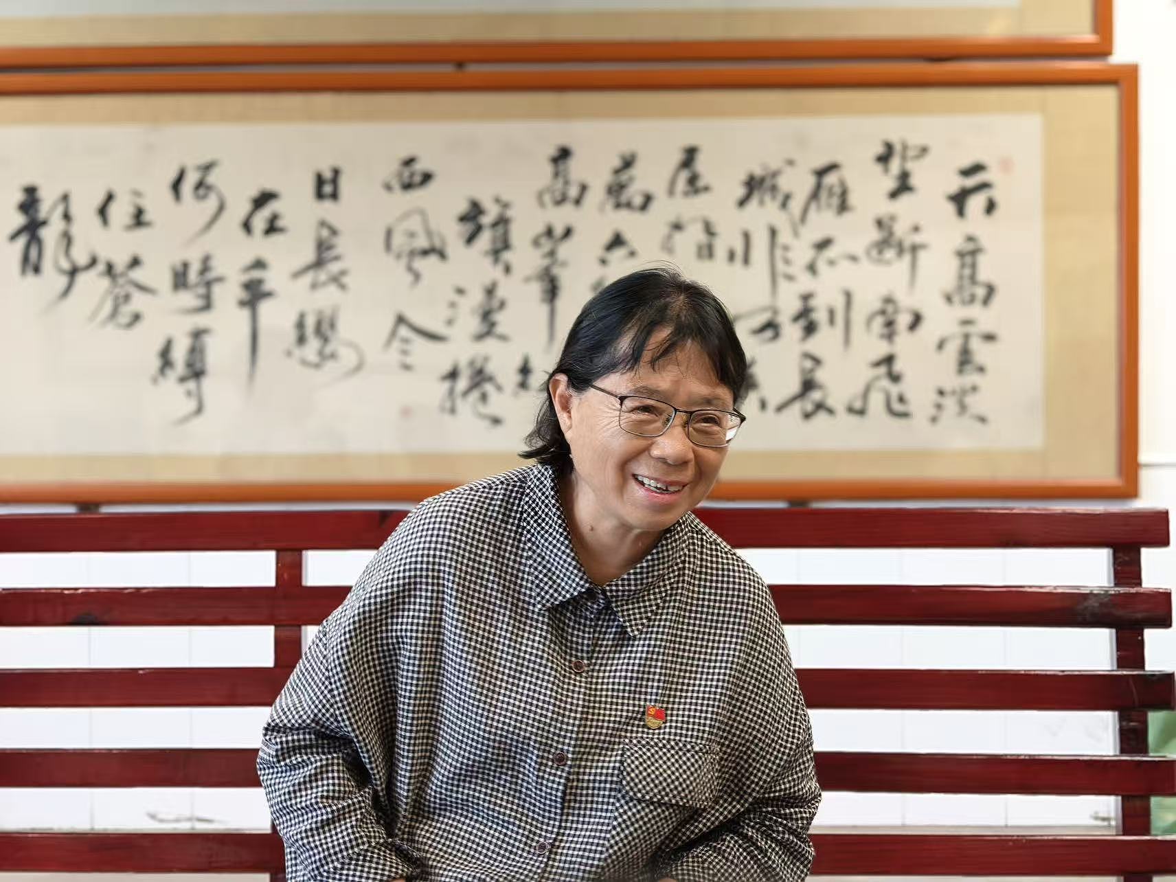 A file photo of Zhang Guimei, principal of the Huaping Senior High School for Girls. Zhang was awarded the July 1 Medal in 2021. /VCG