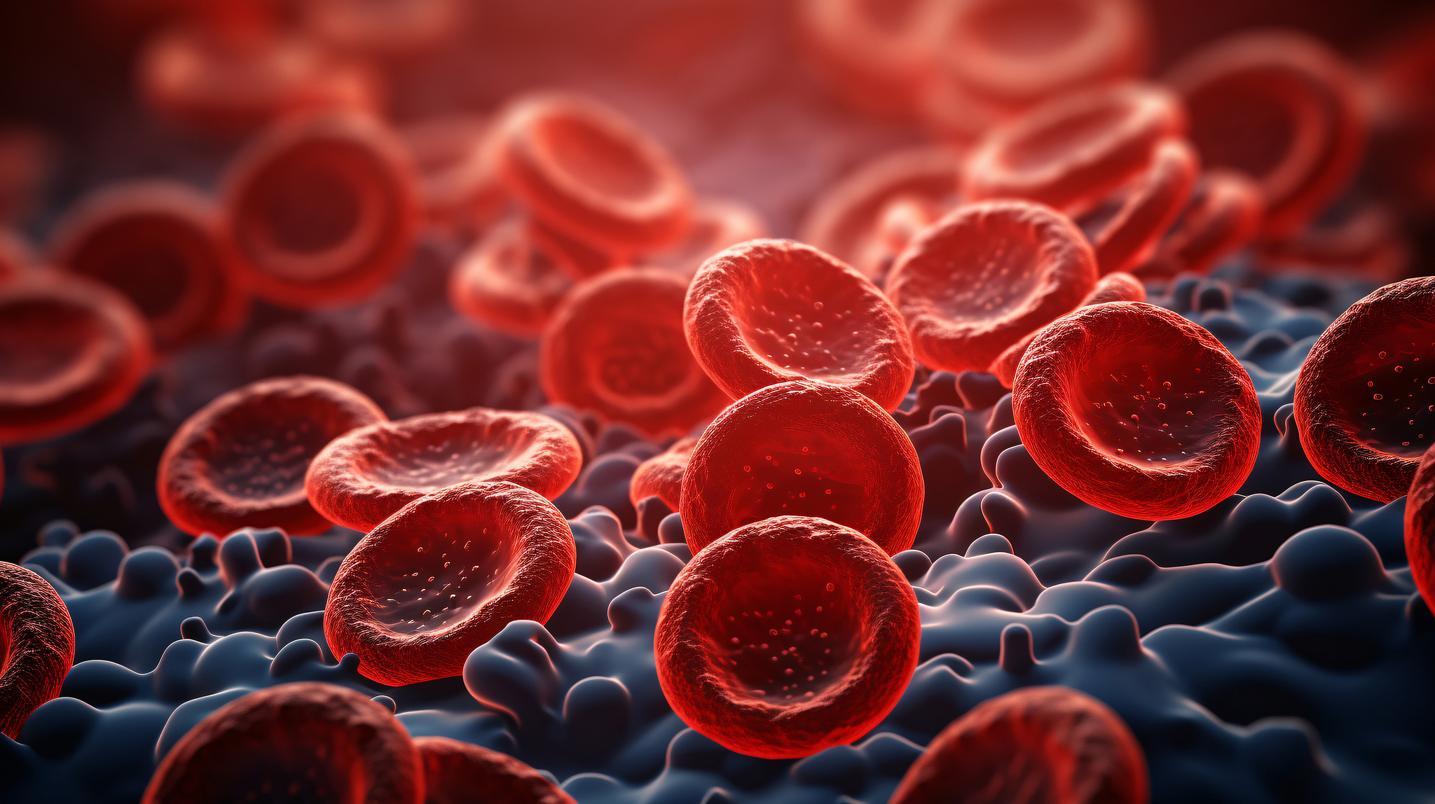 An AI-generated illustration of human red blood cells. /VCG