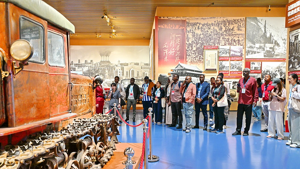 Foreign visitors tour the Museum of the Communist Party of China in Beijing, China, May 15, 2026. /VCG