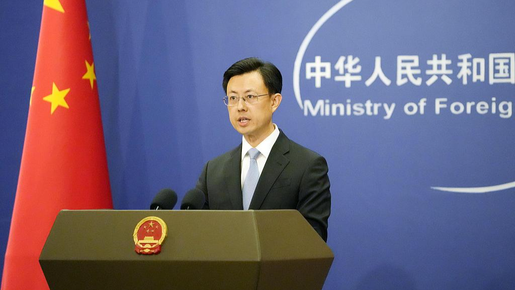 Chinese Foreign Ministry spokesperson Guo Jiakun at a regular press briefing. /VCG