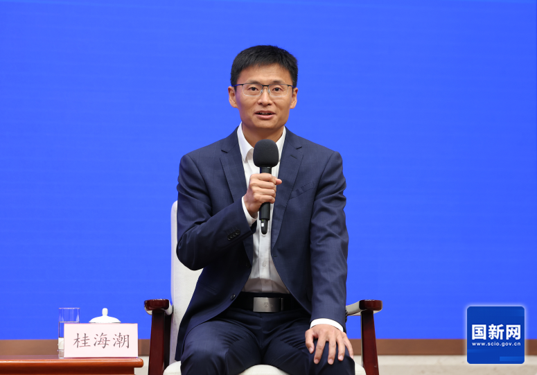 Gui Haichao talks with journalists at the press conference, Beijing, China, July 3, 2026. /SCIO