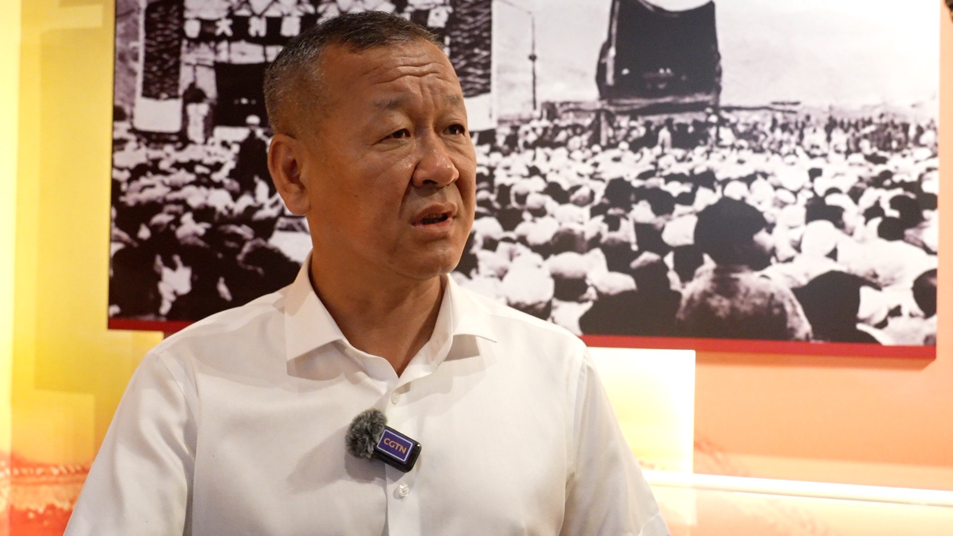 Wen Yuguo, the curator of the Northeast United Resistance Army historical exhibition hall told CGTN: 