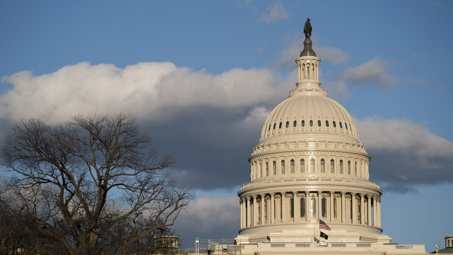 Photo taken on March 28, 2022, shows the Capitol building in Washington, D.C., the United States. /Xinhua