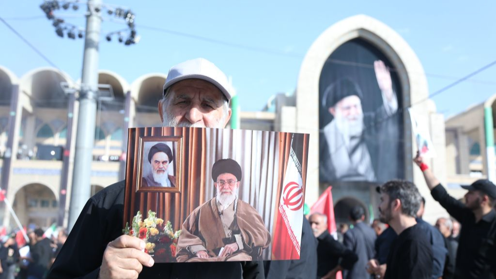 People attend a farewell ceremony for Iran's late supreme leader Ali Khamenei in Tehran, Iran, July 4, 2026. /Xinhua