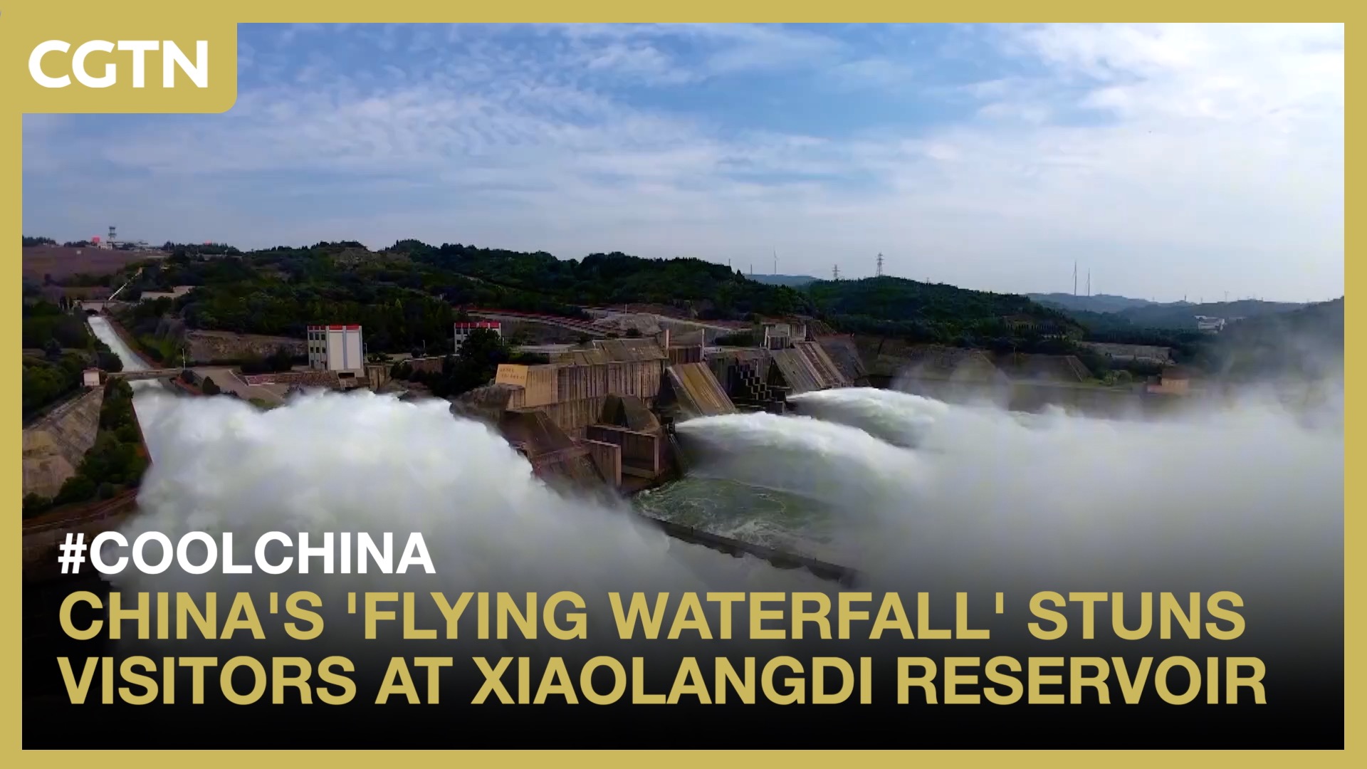 China's 'flying waterfall' stuns visitors at Xiaolangdi Reservoir