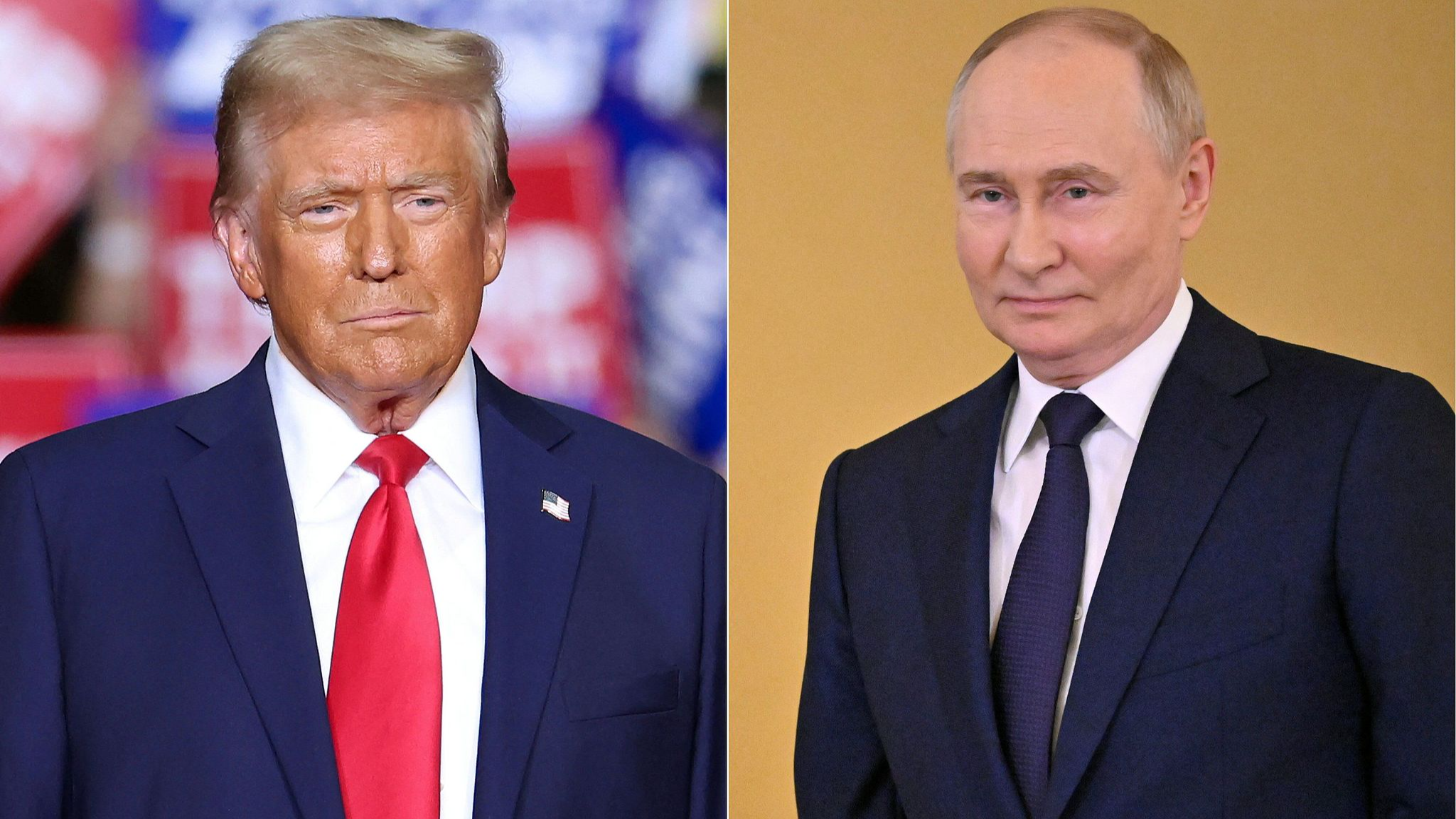 This combination of pictures shows US President Donald Trump (L) and Russian President Vladimir Putin. /VCG